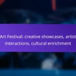 Art Festival: creative showcases, artist interactions, cultural enrichment