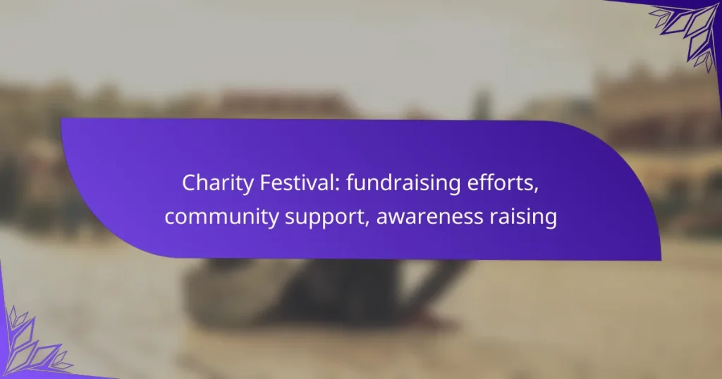 Charity Festival: fundraising efforts, community support, awareness raising