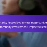 Charity Festival: volunteer opportunities, community involvement, impactful stories