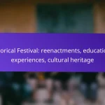 Historical Festival: reenactments, educational experiences, cultural heritage