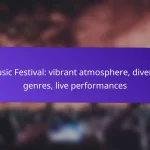 Music Festival: vibrant atmosphere, diverse genres, live performances