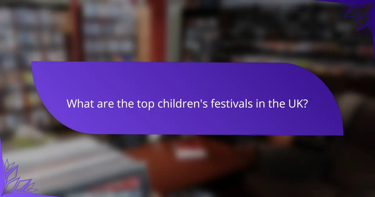 What are the top children's festivals in the UK?